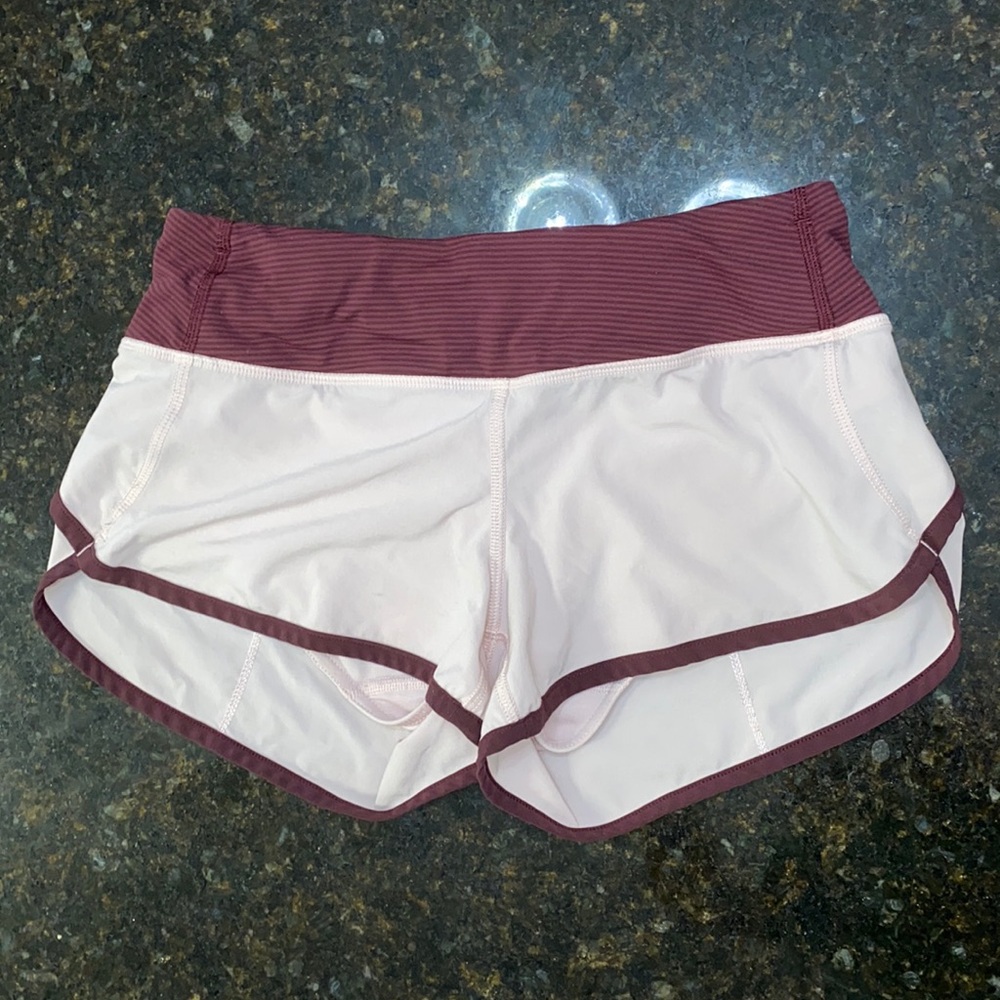 Pink and Maroon Lululemon Athletica Shorts